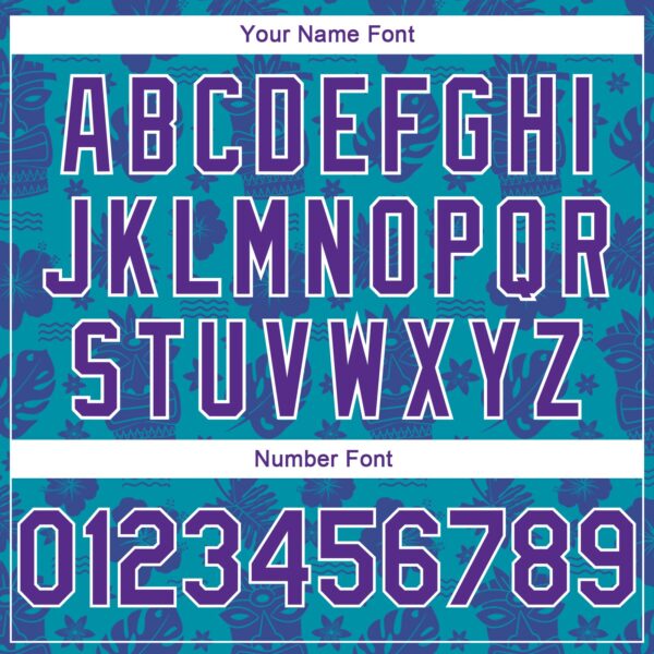 Custom Teal Purple-White 3D Pattern Hawaii Palm Trees Authentic Basketball Jersey