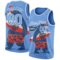 Custom Light Blue White 3D Pattern Go Surfing Authentic Basketball Jersey