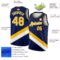 Custom Navy Gold-White Modern Authentic City Edition Basketball Jersey