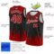 Custom Black Red-White Abstract Vertical Lines Authentic City Edition Basketball Jersey