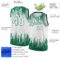 Custom White Kelly Green Abstract Vertical Lines Authentic City Edition Basketball Jersey