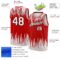Custom Red White-Black Abstract Vertical Lines Authentic City Edition Basketball Jersey