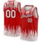 Custom Red White-Black Abstract Vertical Lines Authentic City Edition Basketball Jersey