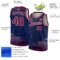 Custom Navy Maroon-White Triangle Shapes Authentic City Edition Basketball Jersey
