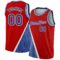 Custom Red Royal-White Triangle Pinstripes Authentic City Edition Basketball Jersey
