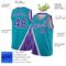 Custom Teal Purple-White Triangle Pinstripes Authentic City Edition Basketball Jersey