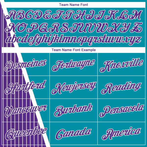 Custom Teal Purple-White Triangle Pinstripes Authentic City Edition Basketball Jersey