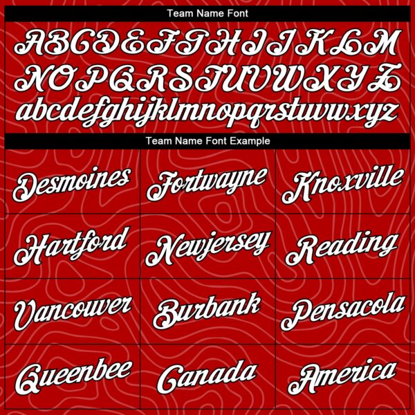 Custom Red White-Black Rounded Zigzag Lines Authentic City Edition Basketball Jersey