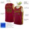 Custom Maroon Black-Gold Side Stripes Authentic City Edition Basketball Jersey