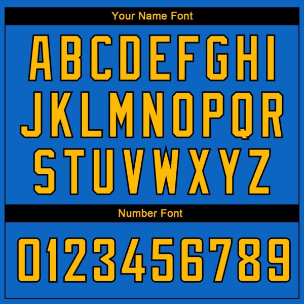 Custom Blue Gold-Black Side Stripes Authentic City Edition Basketball Jersey