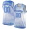 Custom White Light Blue-Royal 3D Pattern Design Sky With Clouds Watercolor Style Authentic Basketball Jersey