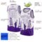 Custom White Purple Holiday Travel Monuments Silhouette Authentic City Edition Basketball Jersey