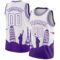 Custom White Purple Holiday Travel Monuments Silhouette Authentic City Edition Basketball Jersey