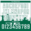 Custom White Kelly Green Holiday Travel Monuments Silhouette Authentic City Edition Basketball Jersey