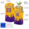 Custom Gold Purple-White Holiday Travel Monuments Silhouette Authentic City Edition Basketball Jersey