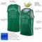 Custom Kelly Green White Geometric Shapes And Side Stripes Authentic City Edition Basketball Jersey