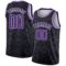 Custom Black Purple-White Geometric Shapes Authentic City Edition Basketball Jersey
