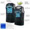 Custom Black Sky Blue-White Geometric Shapes Authentic City Edition Basketball Jersey