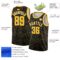 Custom Black Gold-White Geometric Shapes Authentic City Edition Basketball Jersey