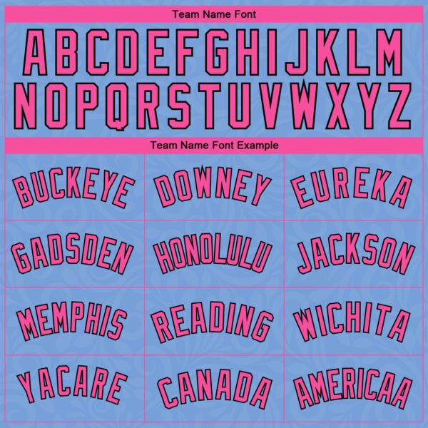 Custom Light Blue Pink-Black Flower Authentic City Edition Basketball Jersey