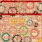 Custom Cream Red 3D Pattern Design Vintage Gears Authentic Basketball Jersey