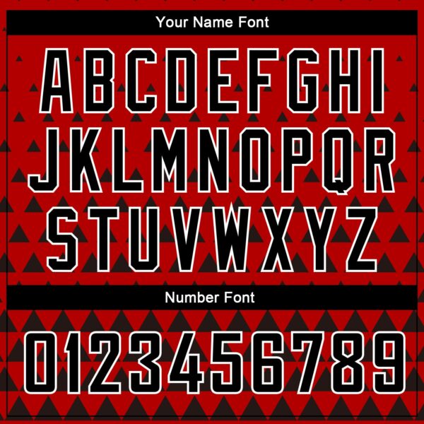 Custom Red Black-White Triangle Shapes Authentic City Edition Basketball Jersey