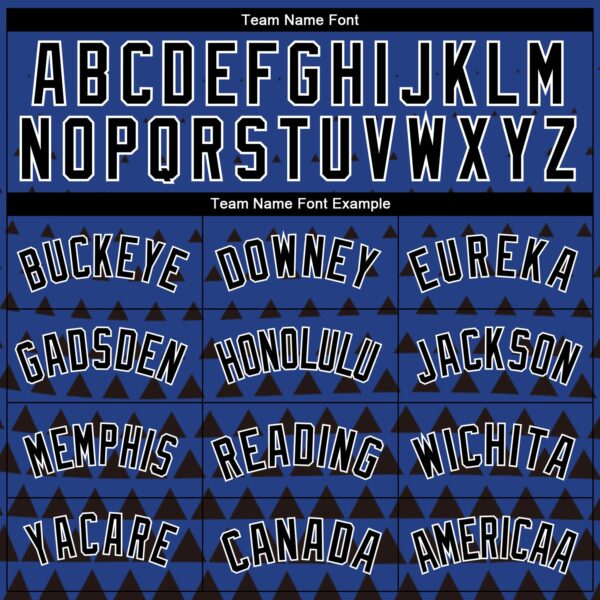 Custom Royal Black-White Triangle Shapes Authentic City Edition Basketball Jersey