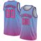 Custom Light Blue Pink-Black Halftone Authentic City Edition Basketball Jersey