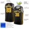 Custom Black Gold-White Halftone Authentic City Edition Basketball Jersey