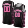 Custom Black Pink-White Halftone Authentic City Edition Basketball Jersey