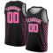 Custom Black Pink-White Halftone Authentic City Edition Basketball Jersey