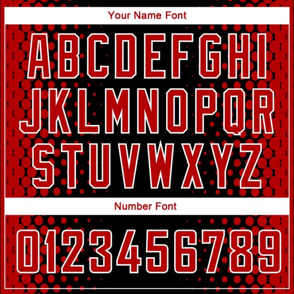 Custom Black Red-White Halftone Authentic City Edition Basketball Jersey