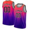 Custom Neon Pink Black-Purple 3D Pattern Design Halftone Gradient Authentic City Edition Basketball Jersey