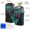 Custom Black Aqua-White 3D Pattern Design Torn Paper Style Authentic Basketball Jersey