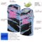 Custom Black Pink-Light Blue 3D Pattern Design Torn Paper Style Authentic Basketball Jersey