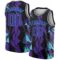 Custom Black Purple-Sky Blue 3D Pattern Design Geometric Shapes Authentic Basketball Jersey