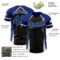 Custom Black Royal-White 3D Pattern Design Curve Solid Authentic Baseball Jersey