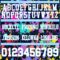 3DPattern7734-3 Custom Graffiti Pattern White Light Blue-Medium Purple 3D Pattern Splash Authentic Football Jersey