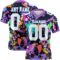 3DPattern7734 Custom Graffiti Pattern White Light Blue-Medium Purple 3D Pattern Splash Authentic Football Jersey