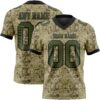 Custom Camo Olive-Black 3D Pattern Salute To Service Authentic Football Jersey