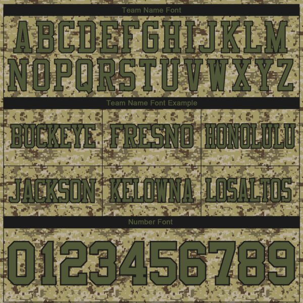 Custom Camo Olive-Black 3D Pattern Salute To Service Authentic Football Jersey