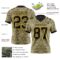 Custom Camo Black-Yellow 3D Pattern Salute To Service Authentic Football Jersey