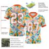 Custom White Orange 3D Pattern Fruit Authentic Football Jersey
