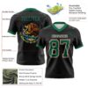 Custom Black Kelly Green White-Red 3D Pattern Mexico Authentic Football Jersey