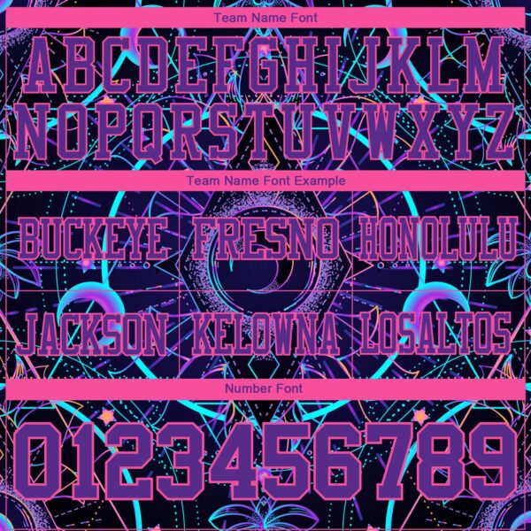 Custom Black Purple-Pink 3D Pattern Magic Mushrooms Over Sacred Geometry Psychedelic Hallucination Authentic Football Jersey