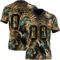 3DPattern7753 Custom Black Old Gold 3D Pattern Tropical Hawaii Jungle Leaves Authentic Football Jersey