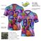 3DPattern7754-2 Custom Black Purple-White 3D Pattern Tropical Hawaii Jungle Leaves Authentic Football Jersey
