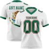 Custom White Kelly Green-Red 3D Pattern Mexico Authentic Football Jersey