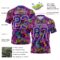 3DPattern7758-2 Custom Graffiti Pattern Purple-White 3D Pattern Splash Authentic Football Jersey