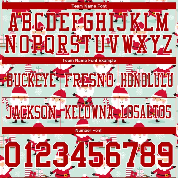 3DPattern7759-3 Custom Green Red-White 3D Pattern Christmas Authentic Football Jersey